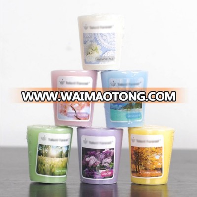 Colorful paraffin wax scented long burning time pillar candle