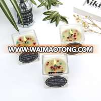 Customized nature soy wax scented candles in glass jar