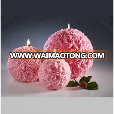 Rose ball candle, wedding candle, gift candle